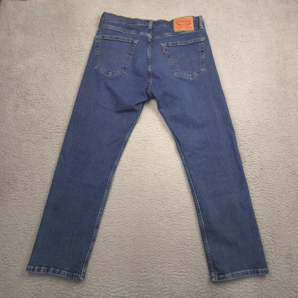 Levis 505 Straight Leg Jeans Mens 32x30 Blue Denim Mid Rise Classic Fit